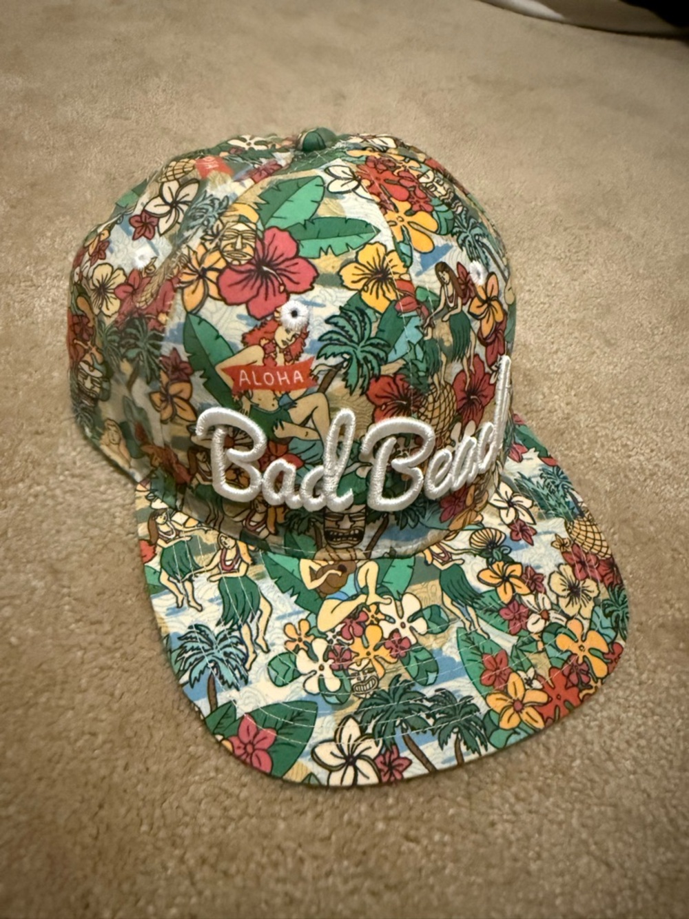 Bad Beaches Embroidered Tropical Snapback Hat - Picture 4 of 7